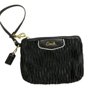 Coach Scrunched Satin Wristlet